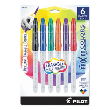 Pilot® Frixion Colors Erasable Porous Point Pen, Stick, Bold 2.5 Mm, Six Assorted Ink Colors, White Barrel, 6-pack freeshipping - TVN Wholesale